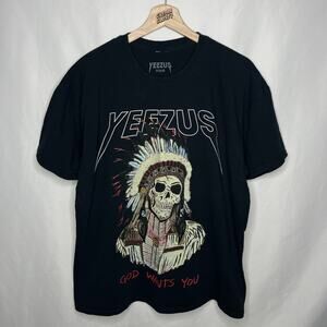 Kanye West Ye Yeezy Season YZY Wes Lang Native Skull Yeezus Tour Merch Tee XL